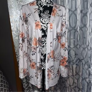 SHEIN Floral Open-Front Women's Sweater size xxl